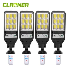 1-4x Outdoor Solar Wall Light LED Motion Sensor Bright Flood Street Lamp 3 Modes