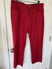 Stacy Adam’s Men’s Red Pants 38x34 Classic Stand Out Statement Club Disco Fancy