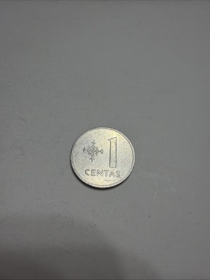 1991 Lithuania 1 One Centas - Circulated Lithuanian Aluminum World Coin
