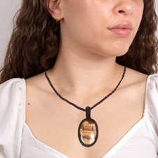 Pendant Necklace Macrame Picture Jasper The Yoga Crystal ? Gemstone Jewelry