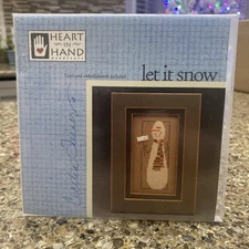 Heart In Hand LET IT SNOW Cross Stitch Kit Snowman Christmas