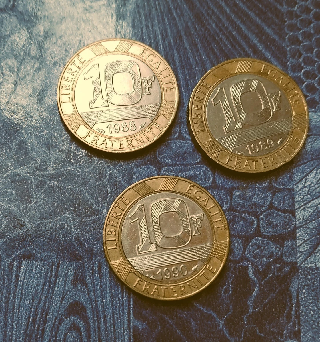 France 10 Francs 1988 Piece Franc Bi Metallique Ange De La Bastille Item 12225717