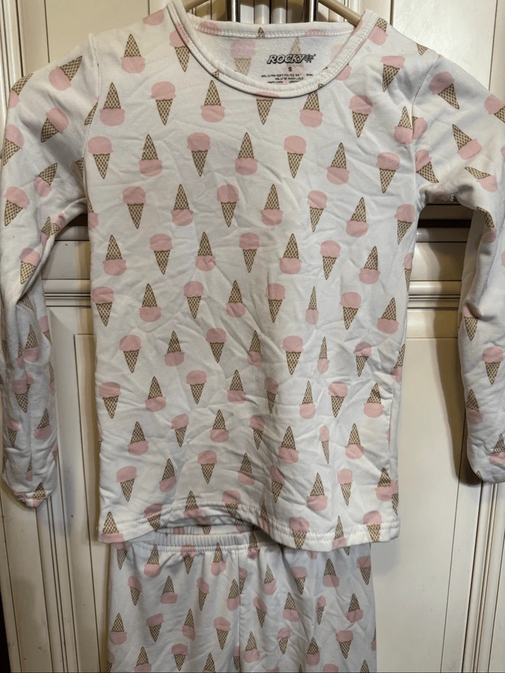 Conjunto de pijama manga larga estampado helado Rocky Kids 2 piezas multicolor pequeño Foto 4 de 4