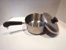 1801 Revere Ware 2 Qt Saucepan Stainless Steel Disc Bottom 93b Clinton ILL