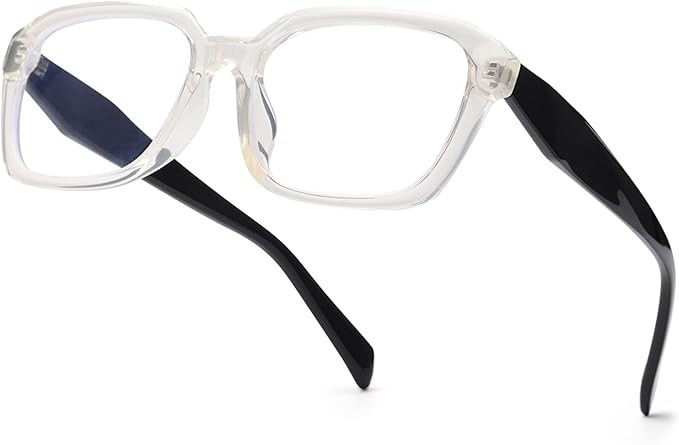 SODQW Designer Blue Light Blocking Glasses for Women Square Frame Anti Glare Red