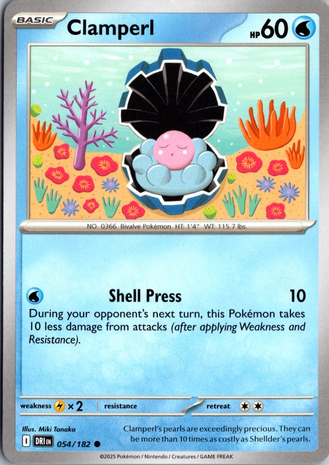 Clamperl Common SV10: Destined Rivals 054/182 NM