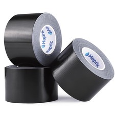 Hapric 3 Rolls Black Duct Tape 48mm x 18m Gaffer Tape Heavy Duty Tape Waterproof 0.25 per metre
