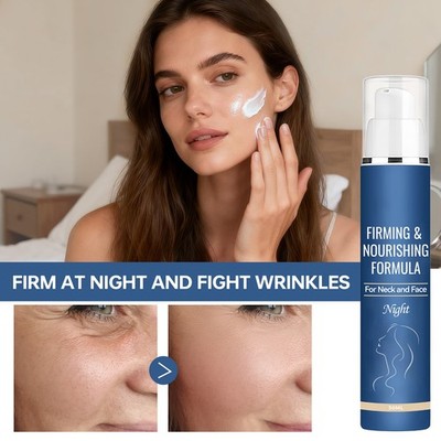 Firming & Nourishing Night Face Cream, Hydrating Moisturizer for Neck and Face