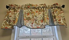 Waverly SET of 3 Floral PAISLEY Valances
