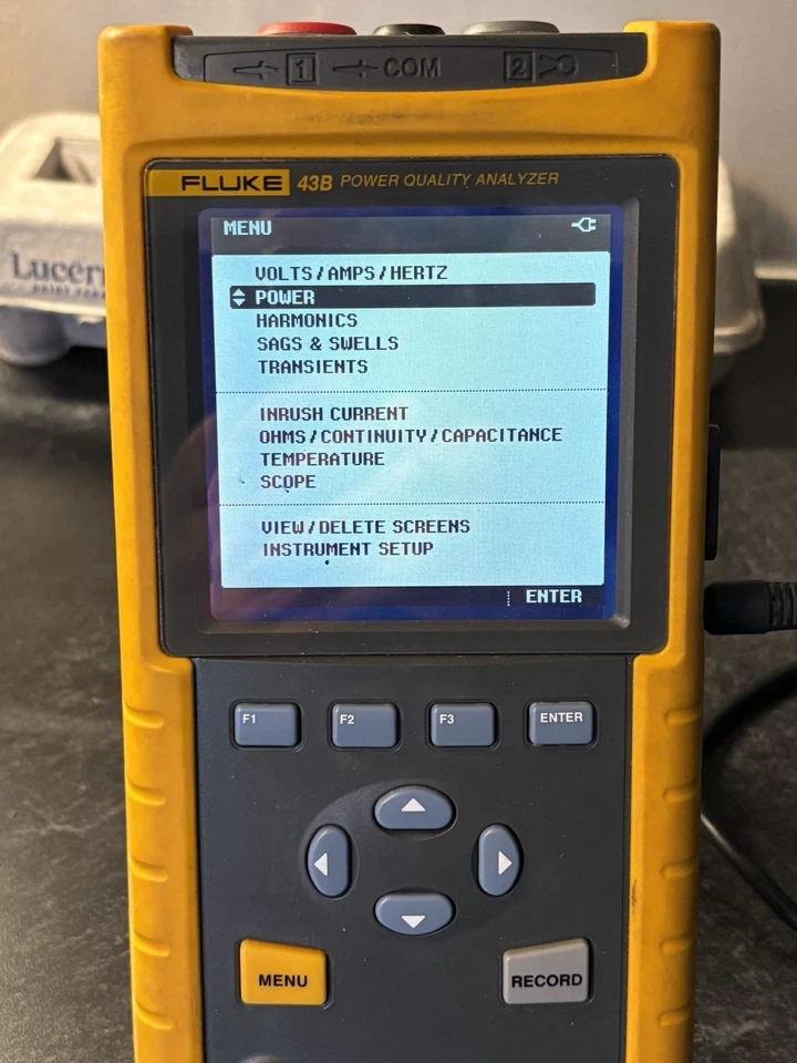 Analizador de calidad eléctrica Fluke 43B con cable de alimentación y abrazadera Foto 2 de 4