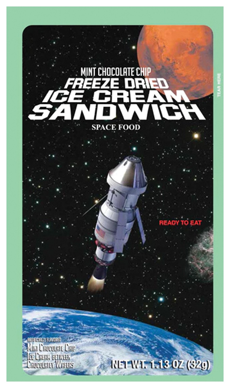 Необычное угощение: Сэндвич с мятным шоколадным мороженым Space Food