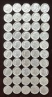 ROOSEVELT DIMES~ROLL LOT of (50) DIMES~90% SILVER~(all 1950's~PHIL. & DENVER) — photo 1
