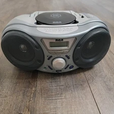 RCA RCD025 Portable CD Player Radio Boombox Twin Bass Sound System Tested Works