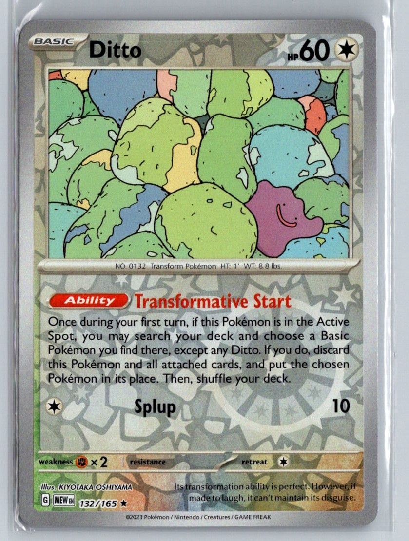 Pokemon Ditto Rare SV: Scarlet & Violet 151 132/165 NM