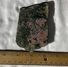 RHODONITE SLAB ~ 104 grams / rough agate jasper mineral rock pink cab black — photo 10