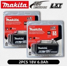 2 Pack Makita BL1860B-2 18V LXT Lithium  Ion 6.0Ah Battery