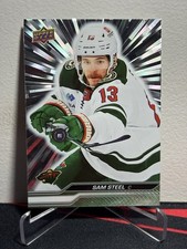 2023-24 Upper Deck Series 2 Hockey SAM STEEL #339 OUTBURST SILVER SP