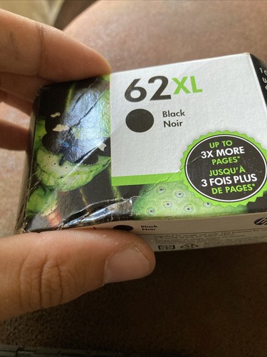 GENUINE HP 62XL Black & HP 62 Tri-Color Ink Cartridge New In Box Exp 2022 - Picture 4 of 5