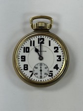 Hamilton Railroad Pocket Watch Grade 950 23J 14k Gold Filled 16S Runs/Works