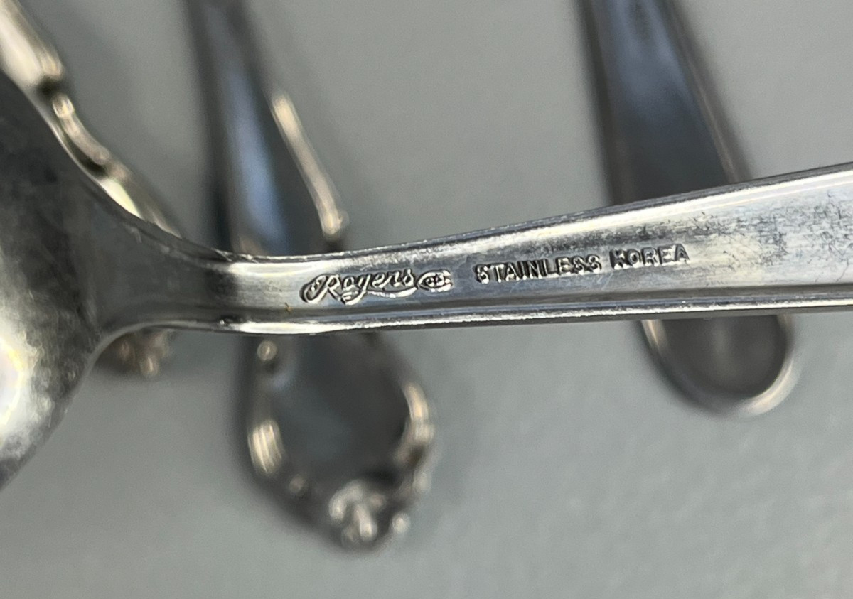 Lot of 4 Pcs Rogers Co. Stainless Spoons Korea & China