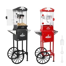 Nyddle 6oz/10oz Popcorn Popper Machine Popcorn Maker Cart Home Movie Theater