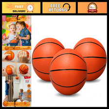 5" Mini Foam Basketball Set - 3 PCS Orange - Perfect for Kids, Toddlers, Indoor