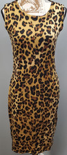Calvin Klein Lightweight Sweater Dress Womens S Multi Leopard Print Sleeveless