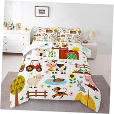 Cartoon Tractor Comforter Set Size, Cute Farm Animals Comforter Full Multi Am08