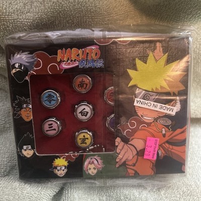 Naruto 10-Ring Set with Chain 2003 Anime Cosplay Collectible, New and Sealed