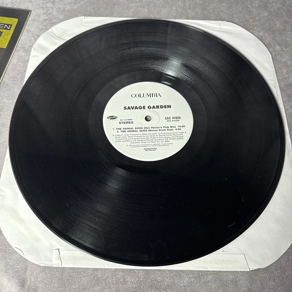 Savage Garden – The Animal Song - US HOUSE PROMO ONLY 12" + PROMO STICKER 1999 Foto 3 de 4