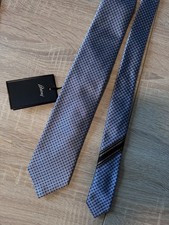 CRAVATTA BRIONI SETA AZZURRA NUOVA CON ETICHETTA FATTA A MANO