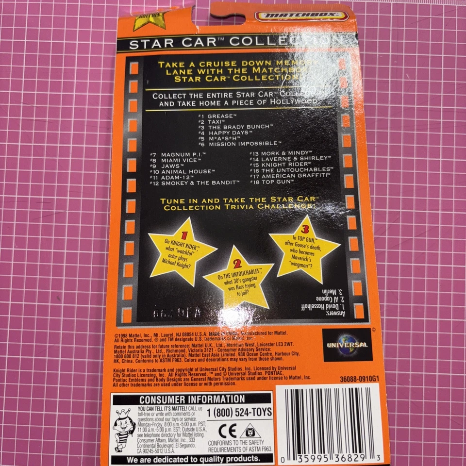 Matchbox Star Car  special editionPontiac Firebird KNIGHT RIDER, K.I.T.T. - Image 3 of 4