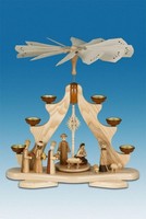 Pyramide Christi Geburt Natur HöHe 46Cm NEU Tischpyramide Weihnachtspyramide