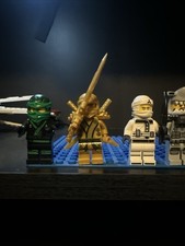 LEGO Ninjago Minifigures Lloyd Zane Kai Collectible Lot with Accessories