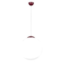 HäNgelampe Glas Stahl Burgund HöHenverstellbar E27 Ø40 Cm Pendelleuchte KüChe