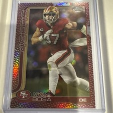 2025 TOPPS CHROME FOOTBALL NICK BOSA PIG SKIN REFRACTOR #264 49ers