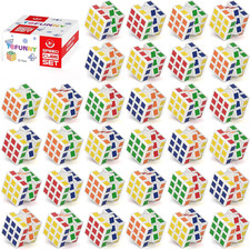 32 Pack Mini Cube Puzzle Party Favors for Kids, 1.18In 3X3X3 Magic Cube Toy for