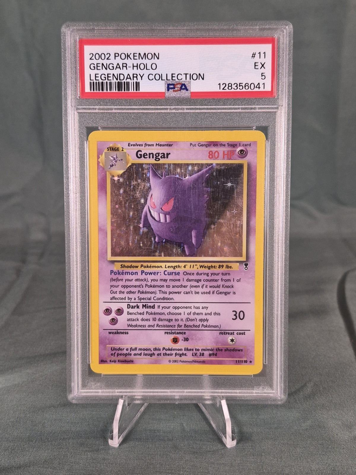 Pokémon Gengar Holo Legendary Collection 2002 #11/110 PSA 5 Trading Card