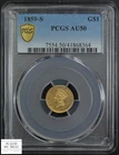 Photo of a 1859-S Gold Dollar from an eBay sale