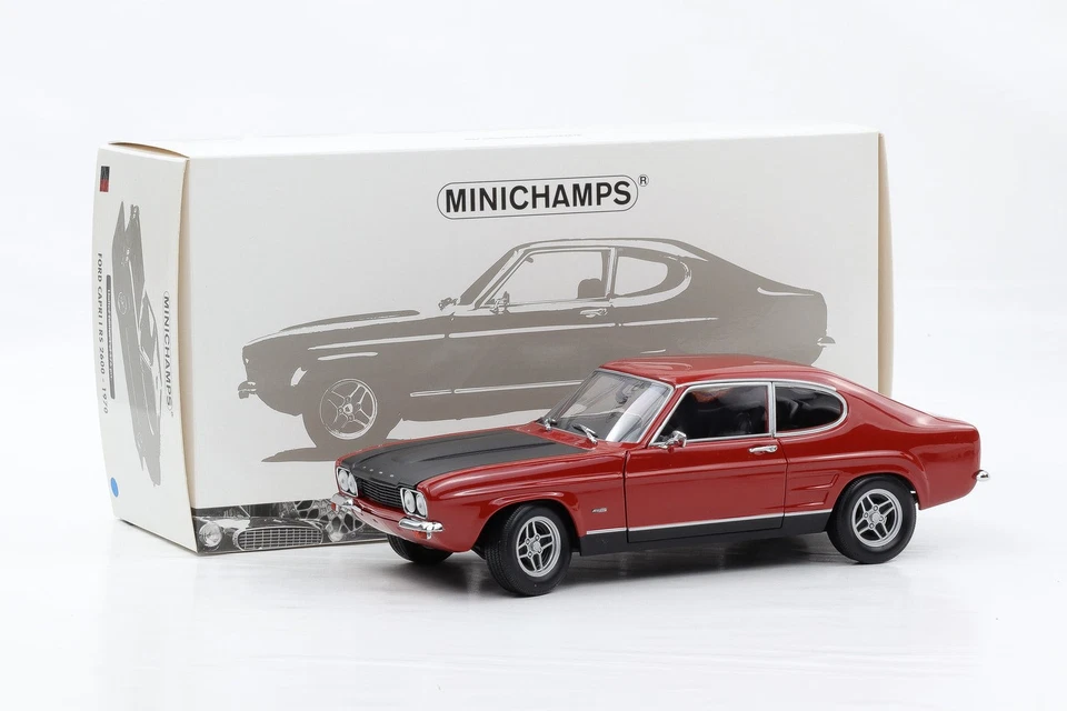 1:18 Minichamps Ford Capri MKI RS 2600 Red / black 1970 opening 150 089076 - Bild 4 von 4