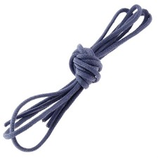 Les Lacets Français. Lacets ronds et fins. 2mm, Coton. Bleu plomb.  - 