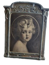 Vintage C Bosseron Chambers Light Of World On Ceramic Plaque 16x12.5” Antique