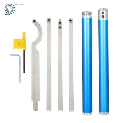 With Interchangeable Alloy Handle 8 Pack Carbide Tipped Woodturning Tools Set