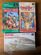 Super Famicon Dragon Quest VI L, Super Donkey Kong & Balttle Grand Prix. CIB.