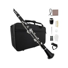 Advance C key Clarinet Ebonite wood Clarinet Nickel Plated Keys with 2 Barrel...