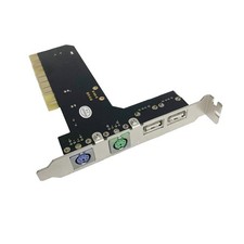 Keyboard Mouse Adapter Card PCI 32bit to 2x PS2 PS/2  2x USB 2.0 Port for PC