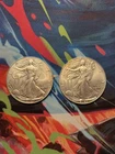 2023 U.S. SILVER EAGLE 1 0Z COIN  .999 LOT OF 2 COINS