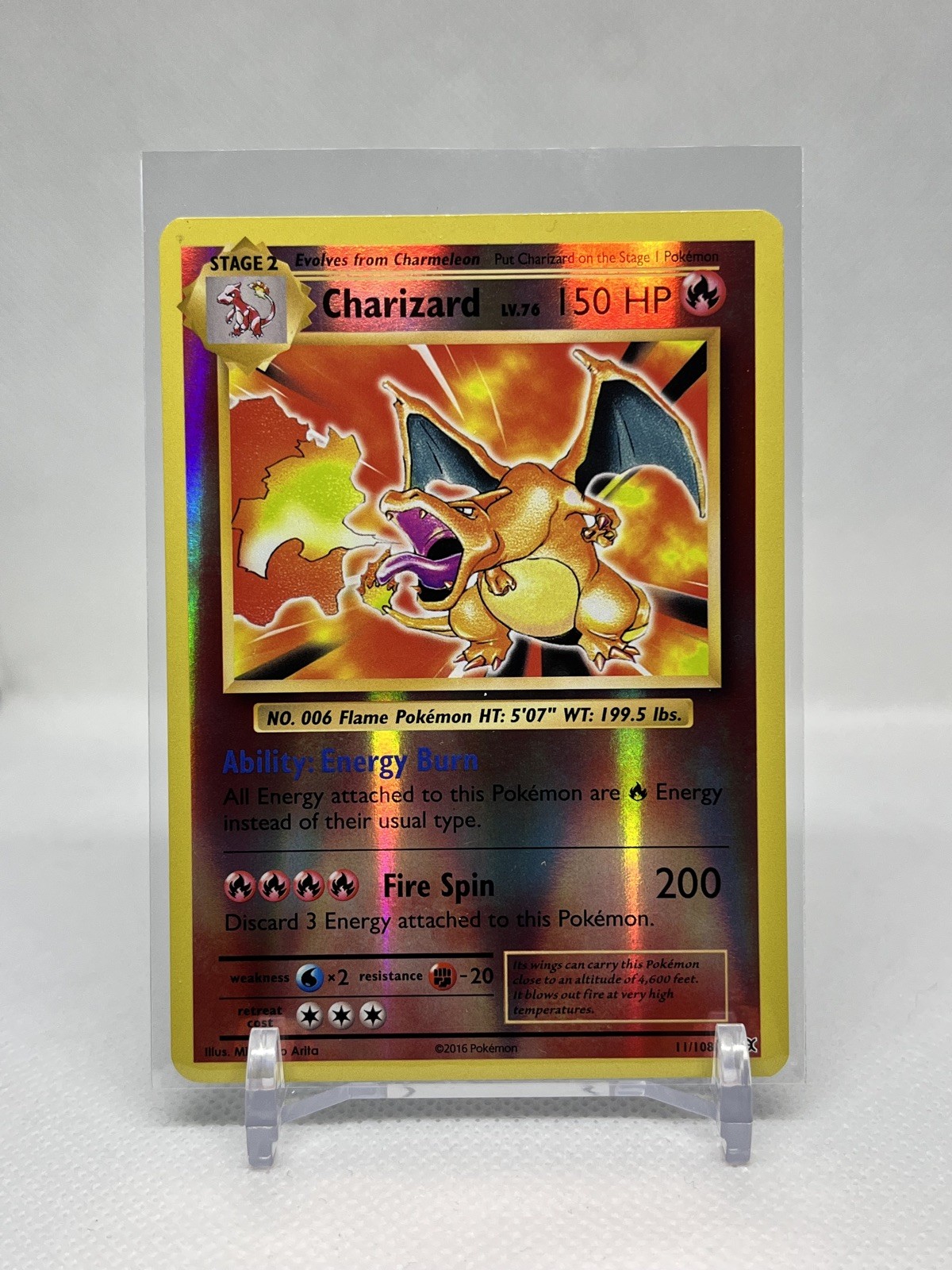 Charizard 11/108 XY Evolutions NM Reverse Holofoil Rare Pokemon Card