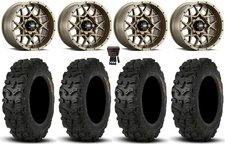 ITP Hurricane 14" Wheels Bronze 27" Bear Claw HTR Tires Yamaha YXZ1000R