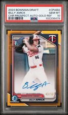 2024 Bowman Draft  Auto Billy Amick #CPABA True Gold 43/50 PSA 10